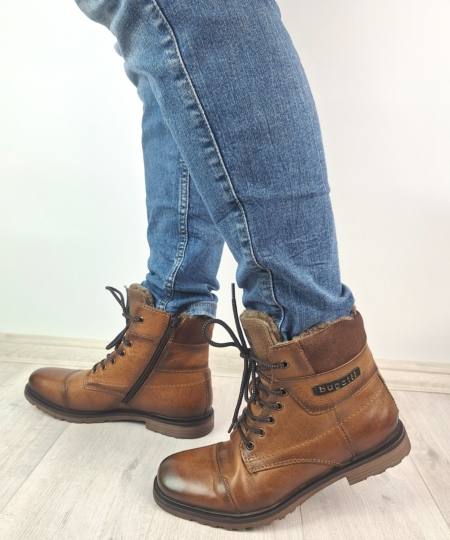 Hnedé členkové topánky BUGATTI 325-A0U59