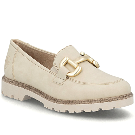 Béžové mokasíny RIEKER 45561-62