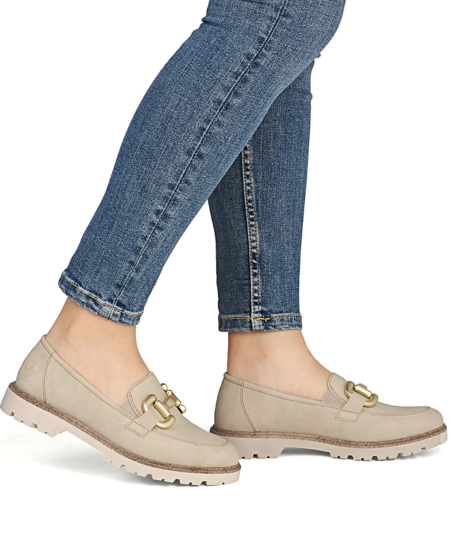 Béžové mokasíny RIEKER 45561-62