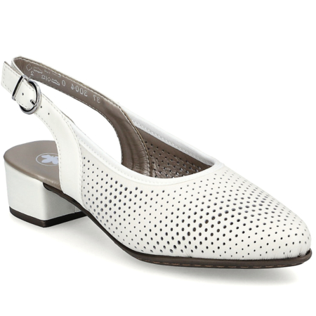 Biele sandále RIEKER 47066-80