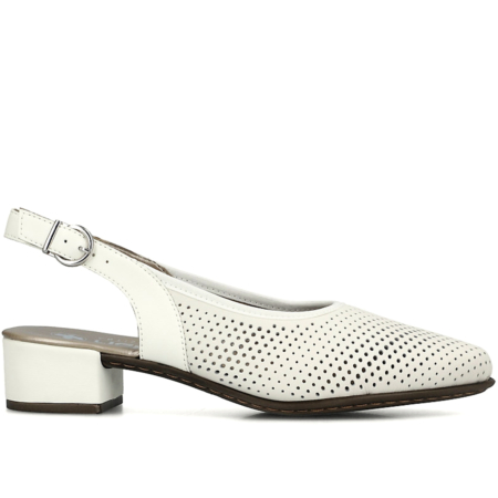 Biele sandále RIEKER 47066-80