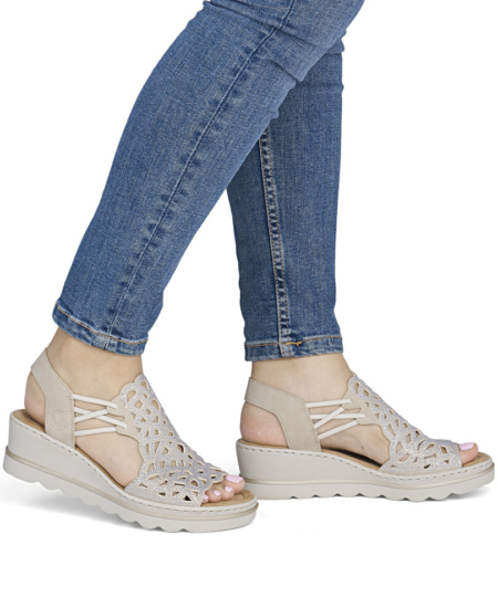 Béžové sandále RIEKER 67465-62