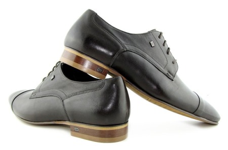 Elegantné kožené tmavo-hnedé topánky NIK