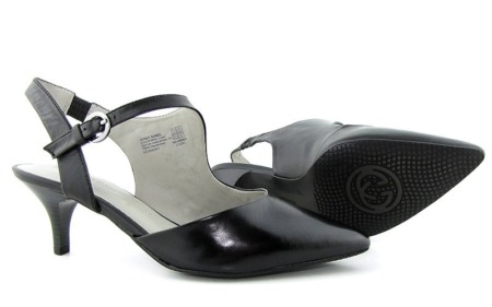 Kvalitné kožené čierne sandálky GERRY WEBER