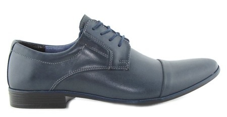 Pánske kožené modré topánky na šnurovanie