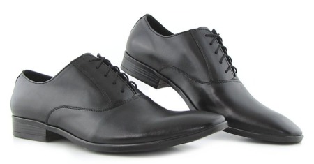 Elegantné kožené čierne topánky