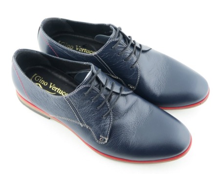 Kožené pánske modré topánky GINO VERTUCI