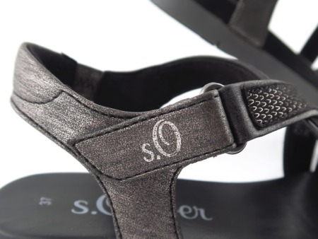 Trendové čierne letné sandálky S.OLIVER
