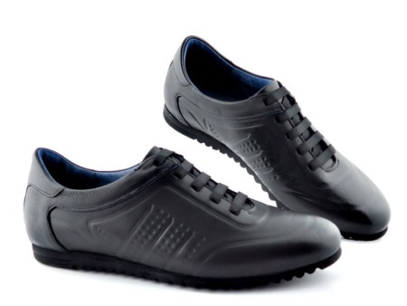 Kvalitné kožené čierne topánky NIK