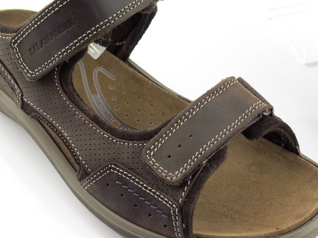 Komfortné kožené letné hnedé sandále SALAMANDER