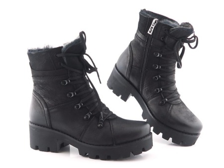 Čierne členkové topánky SIMEN 0844A