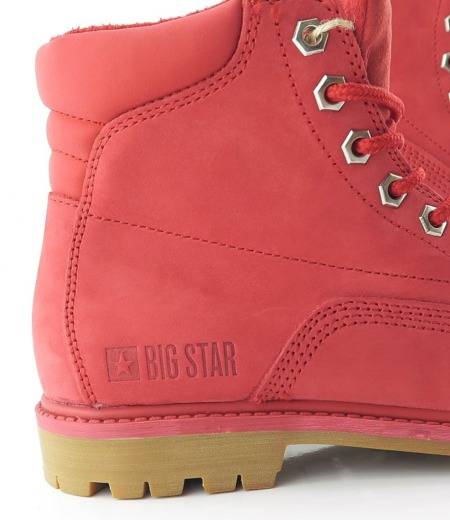 Komfortné červené topánky na šnurovanie BIG STAR