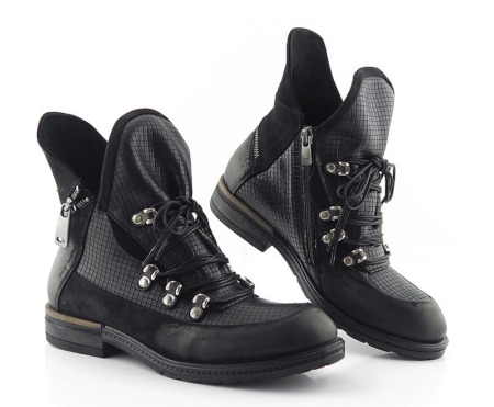 Členkové topánky čierne ASPENA 8289-010-819