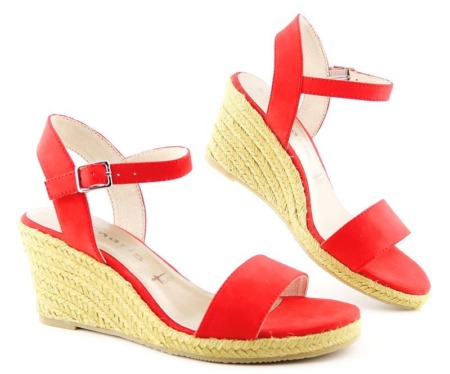 Sandále červené TAMARIS 1-28300-24