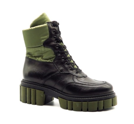 Čierno-zelené topánky SIMEN 5237A