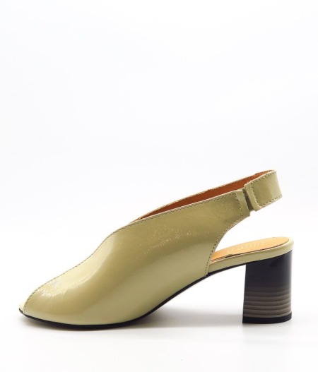 Béžové lakované sandále SIMEN 1274A