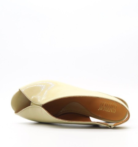 Béžové lakované sandále SIMEN 1274A