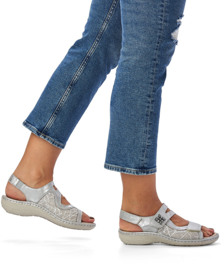 Strieborné sandále REMONTE D7647-40