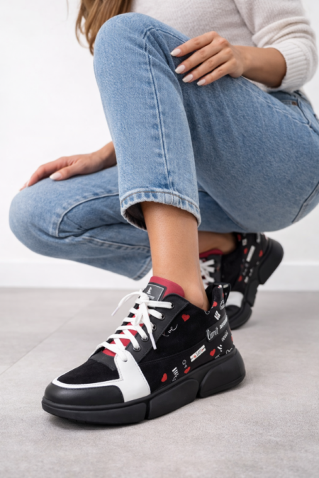 Sneakersy čierne ASPENA 2948D