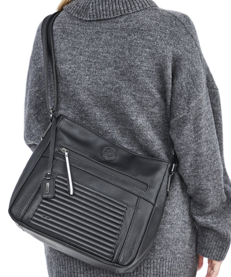 Čierna crossbody kabelka RIEKER H1481-00