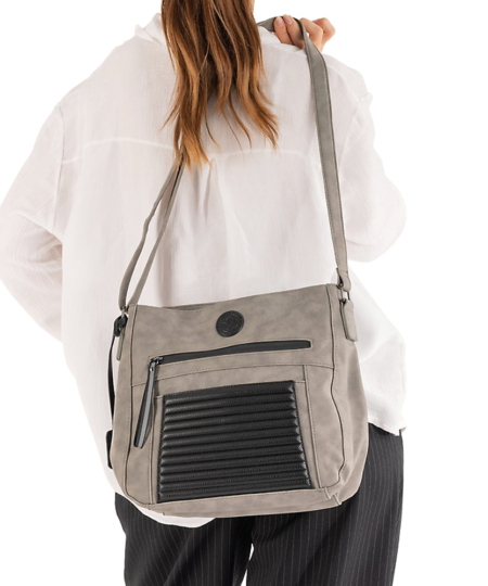Sivá crossbody kabelka RIEKER H1481-42