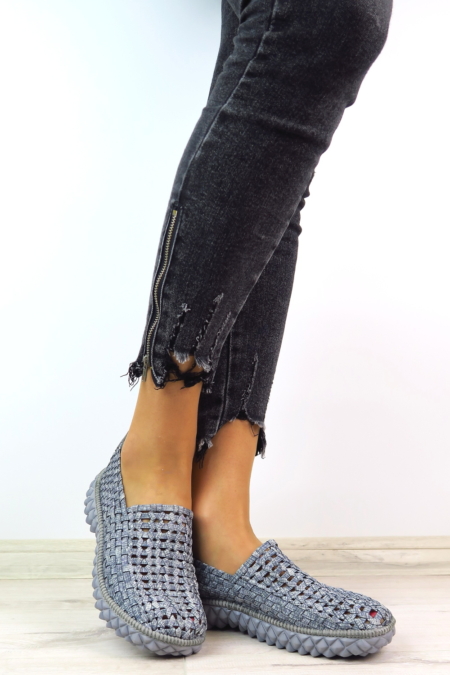 Sivé slip-on tenisky ROCK FULL