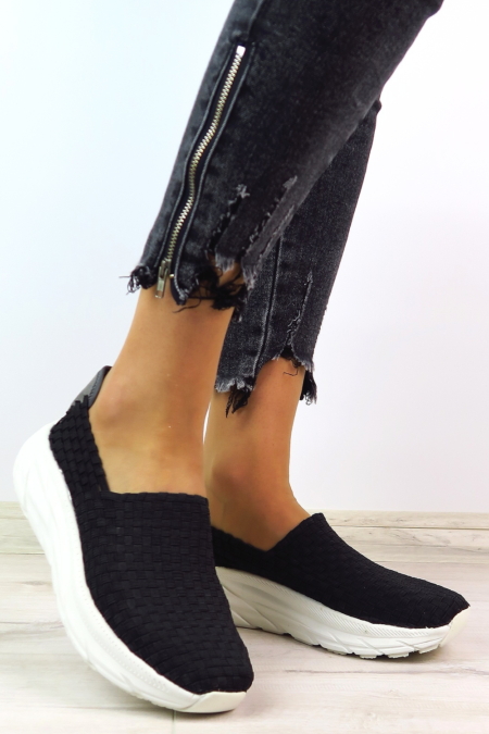 Čierne slip-on tenisky ROCK SHUKI