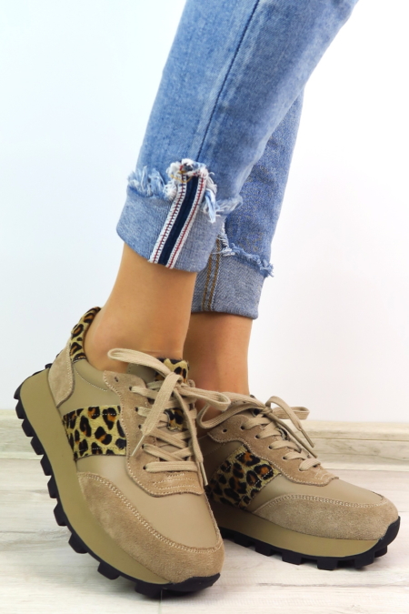Béžové sneakersy FILIPPO DP7112