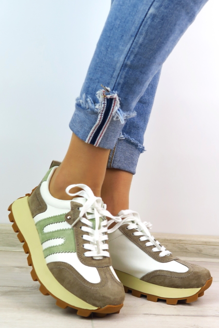 Bielo-béžové sneakersy FILIPPO DP6743