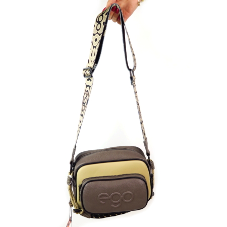 Tmavo-béžová crossbody kabelka EGO 12002
