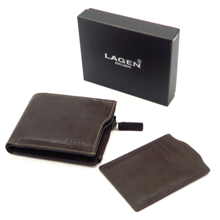 Hnedá peňaženka LAGEN 3909
