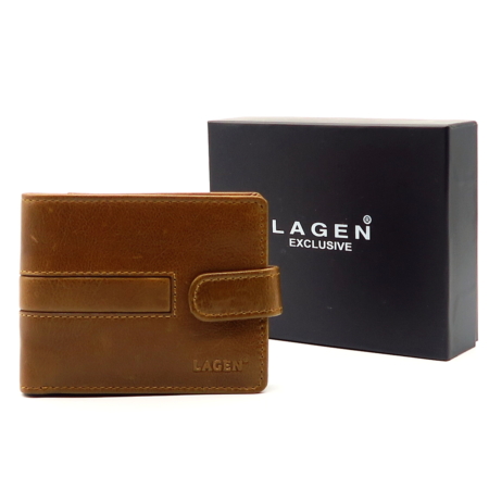 Hnedá kožená peňaženka LAGEN 1997