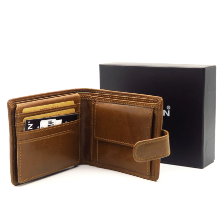 Hnedá kožená peňaženka LAGEN 1997