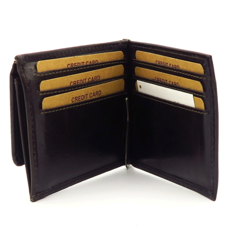 Hnedá kožená peňaženka-dolárovka LAGEN 1999/T