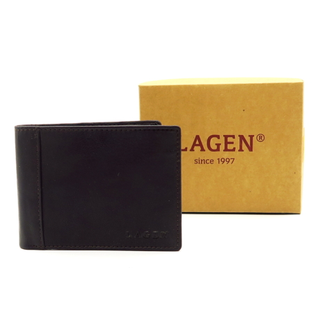 Hnedá kožená peňaženka LAGEN 7176E/GK