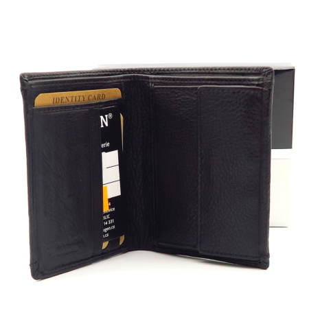 Čierna kožená peňaženka LAGEN 50462