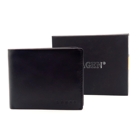 Čierna kožená peňaženka LAGEN 50720