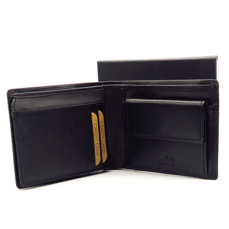 Čierna kožená peňaženka LAGEN 50720