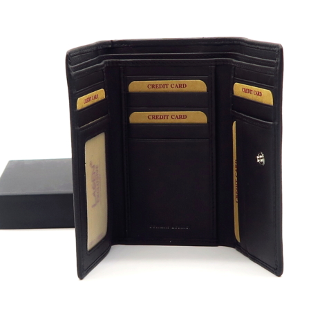 Čierna kožená peňaženka LAGEN BLC/5782/323