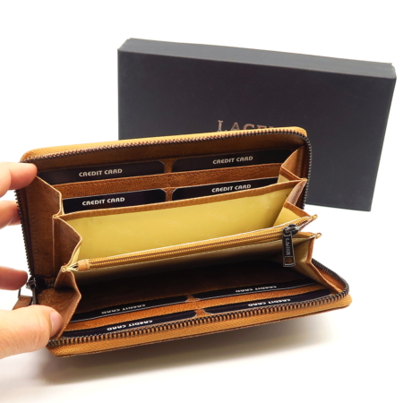 Hnedá kožená peňaženka LAGEN LG-7654