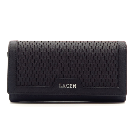 Čierna kožená peňaženka LAGEN BLC/5704