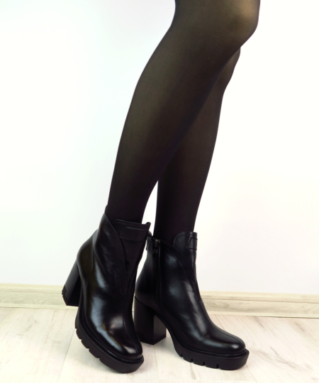 Čierne členkové topánky SIMEN 8071A