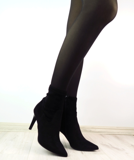 Čierne členkové topánky SALA 20826