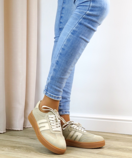 Béžové štýlové tenisky 9983