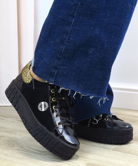 Čierne poltopánky POLLONUS 5-1364