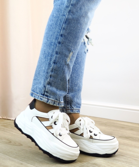 Biele sneakersy PASS 2USL60003A