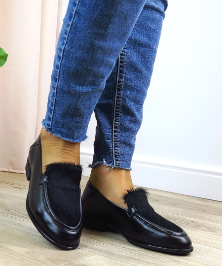 Čierne mokasíny SIMEN 8416A