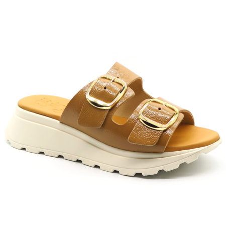 Tmavo-béžové vsuvky OH MY SANDALS 5950