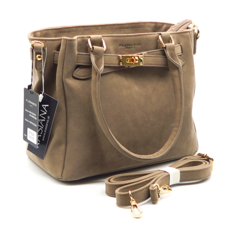 Tmavo-béžová kabelka FLORA&CO 7522