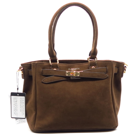 Tmavohnedá kabelka FLORA&CO 7522